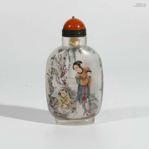 Inside painting lady snuff bottle