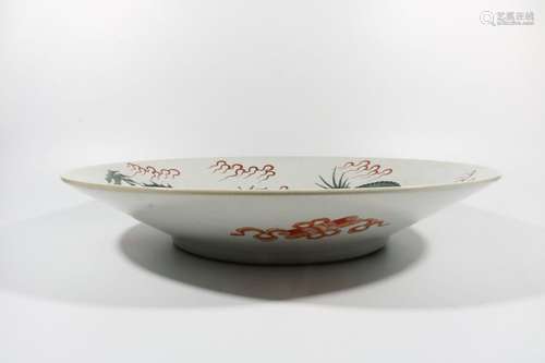 Three-color dragon pattern oversized plate