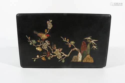 Inlaid Luodian Flower and Bird Study Box