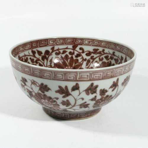 Underglaze red bowl