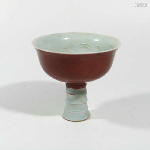 Underglaze red goblet