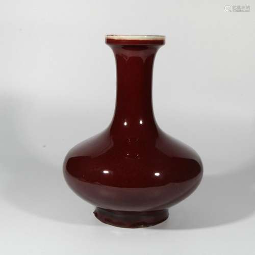 red glaze bottle