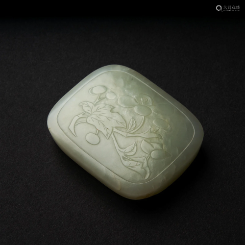 A White Jade 'Floral' Belt Buckle, Qing Dynasty, 1...
