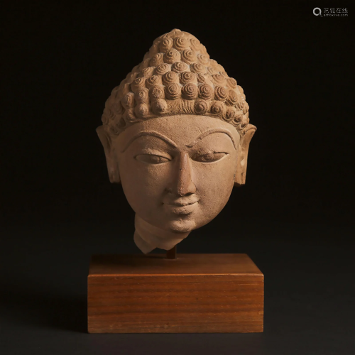 A Jain Sandstone Head of a Jina, Central India, 10th Centur