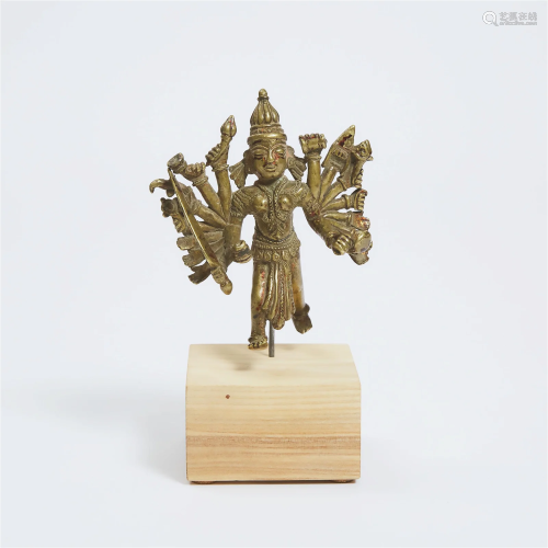 A Gilt Bronze Figure of Durga, South India, 18th Century