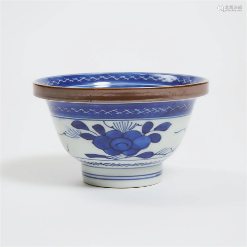 A Rare Japanese Imitation Chinese Swatow Export Blue and Wh