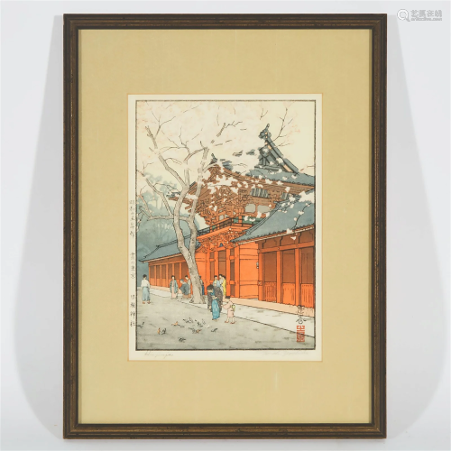 Toshi Yoshida (1911-1995), Hiejinja, frame 15.7 x 12 in — 4