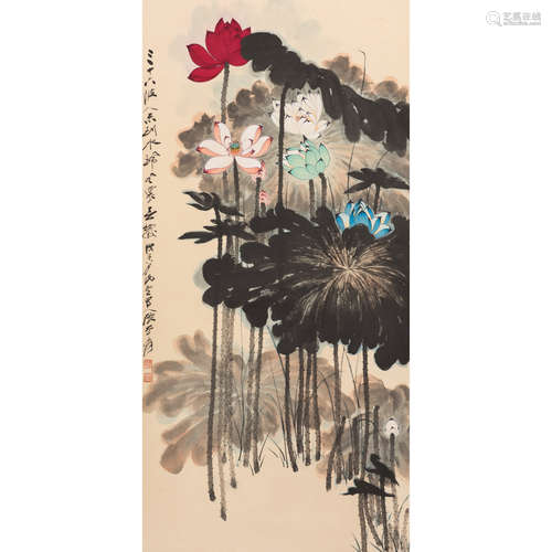 ZHANG DAQIAN, ATTRIBUTED TO, LOTUS