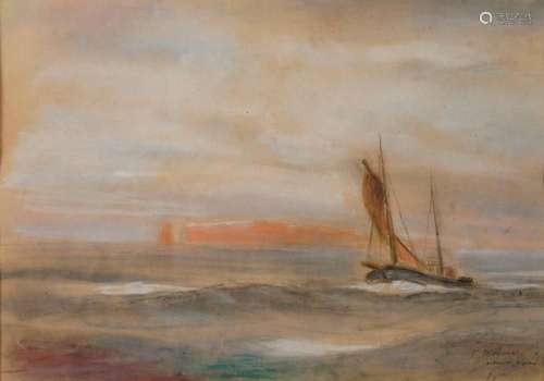 Fritz Modrow, "Kutter vor Helgoland"