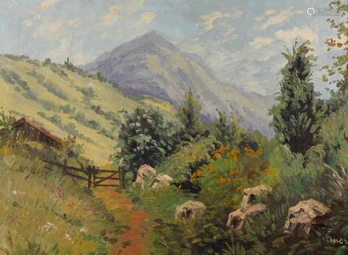 Ludwig von Andok, Weg in Gebirgslandschaft