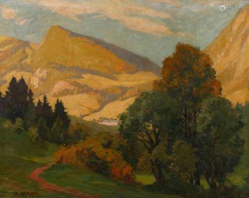 Richard Mahn, Sonnige Gebirgslandschaft