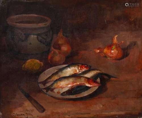 Jean Stevan, Stillleben mit Fisch