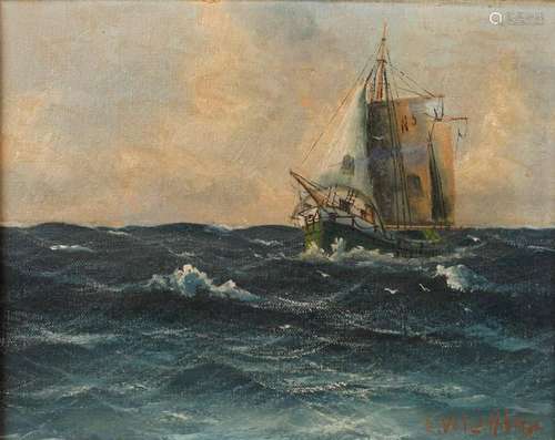 Edmund Völz, Segelschiff auf hoher See