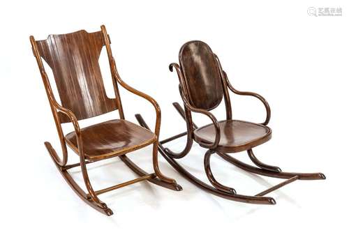 Two rocking chairs for children, ar