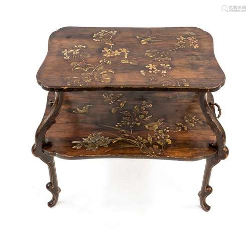 Asian side table, 19th century, wal