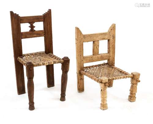 Two chairs, Scandinavian folk art,