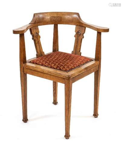 Corner chair with armrests c. 1910,