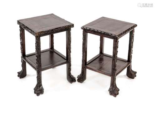 Pair of stools in Asian style aroun