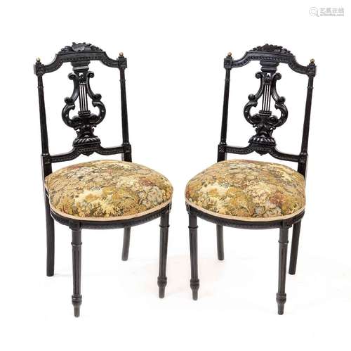 Pair of delicate music room chairs