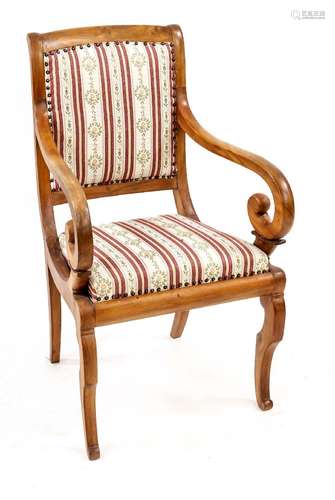 Biedermeier armchair c. 1830, solid