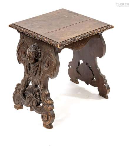 Small side table, c. 1880, solid wa