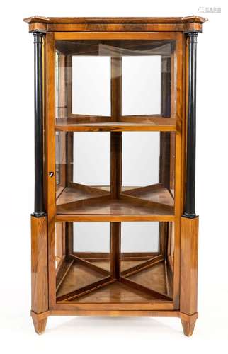 Biedermeier style corner showcase,