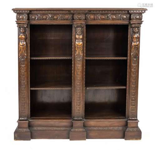 Bookcase circa 1900, solid oak, sol