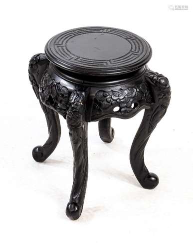 Asian style stool c. 1930, hardwood