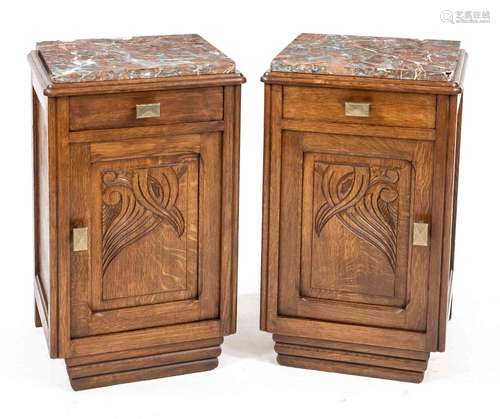 Pair of night/side cabinets c. 1920