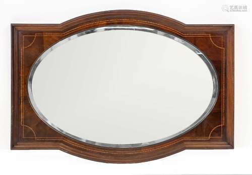 English wall mirror circa 1900, mah