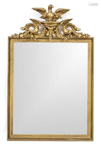 Wall mirror, c. 1900, gold-bronzed