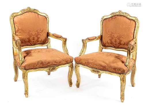 Pair of armchairs in Louis Quinze s