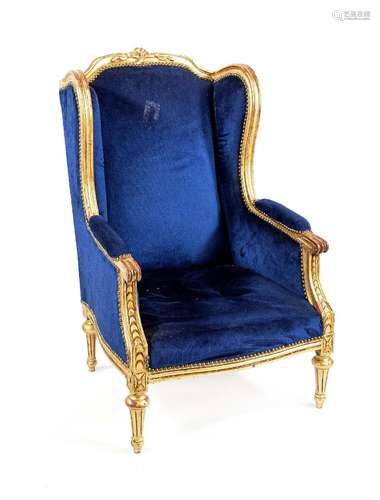 Louis-Quinze style wingback armchai