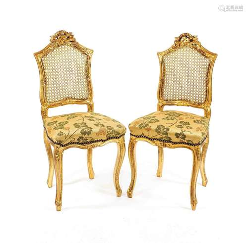 Pair of salon chairs in Louis-Seize