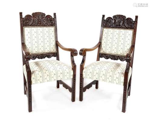 Pair of armchairs around 1880, soli