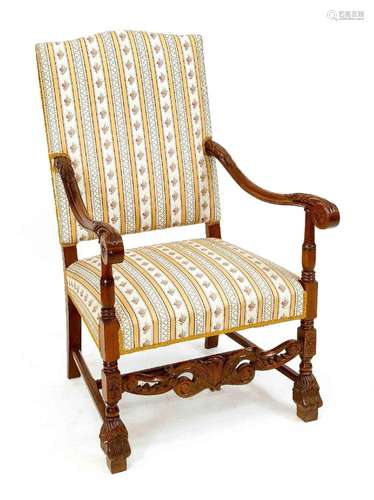 Armchair, 20th century, walnut-colo