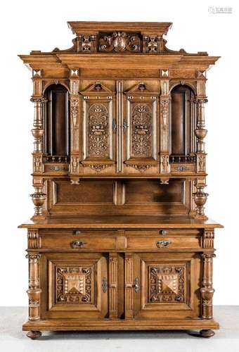 A solid oak showpiece buffet, Wilhe