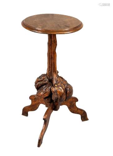 Gueridon c. 1900, walnut, round top