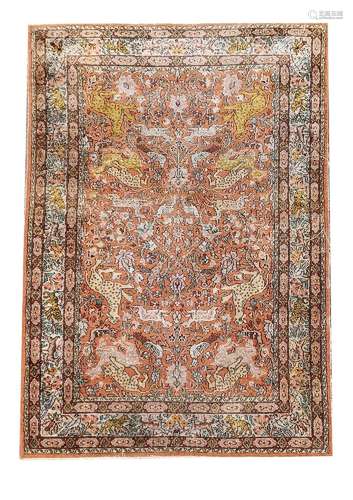 Silk rug, 149 x 90 cm