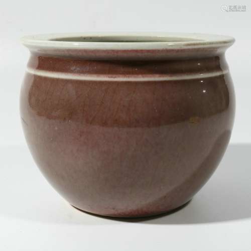 red glaze jar