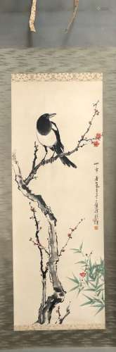 Xu Beihong's magpie climbs to plum