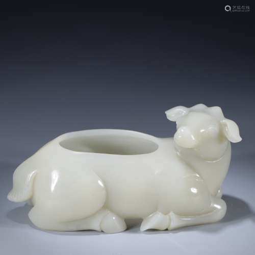 Hetian jade amniotic water bowl