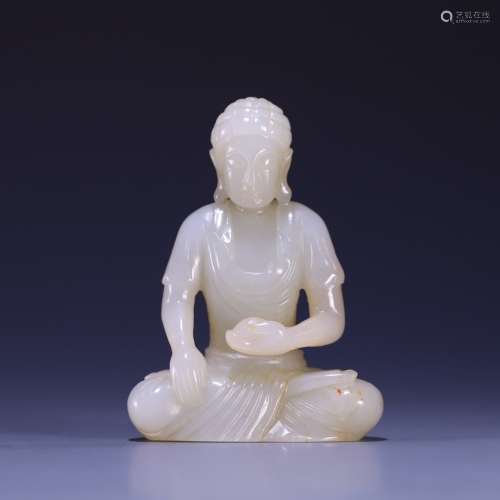 Hetian jade seat Buddha