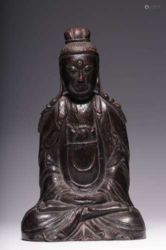 Bamboo carving Guanyin ornament