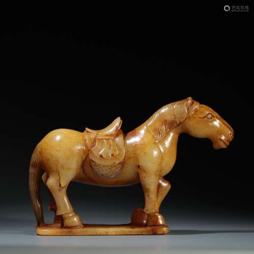 Hetian jade pedal horse