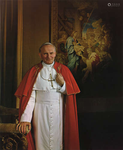 尤瑟夫·卡什 1979 尤瑟夫·卡什 教皇约翰·保罗二世 彩色转印工艺，...
