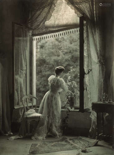 莱昂纳多·米森 1910s 莱昂纳多·米森 米森夫人在比利时的家中 溴化...