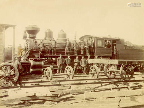 1880s 清末铁路修筑旧影（6张） 蛋白照片/Albumen Print