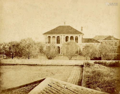 1880s 清末镇江建筑风景旧影（4张） 蛋白照片/Albumen Print