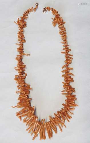 Halskette,Stabkoralle,Länge ca.45cm